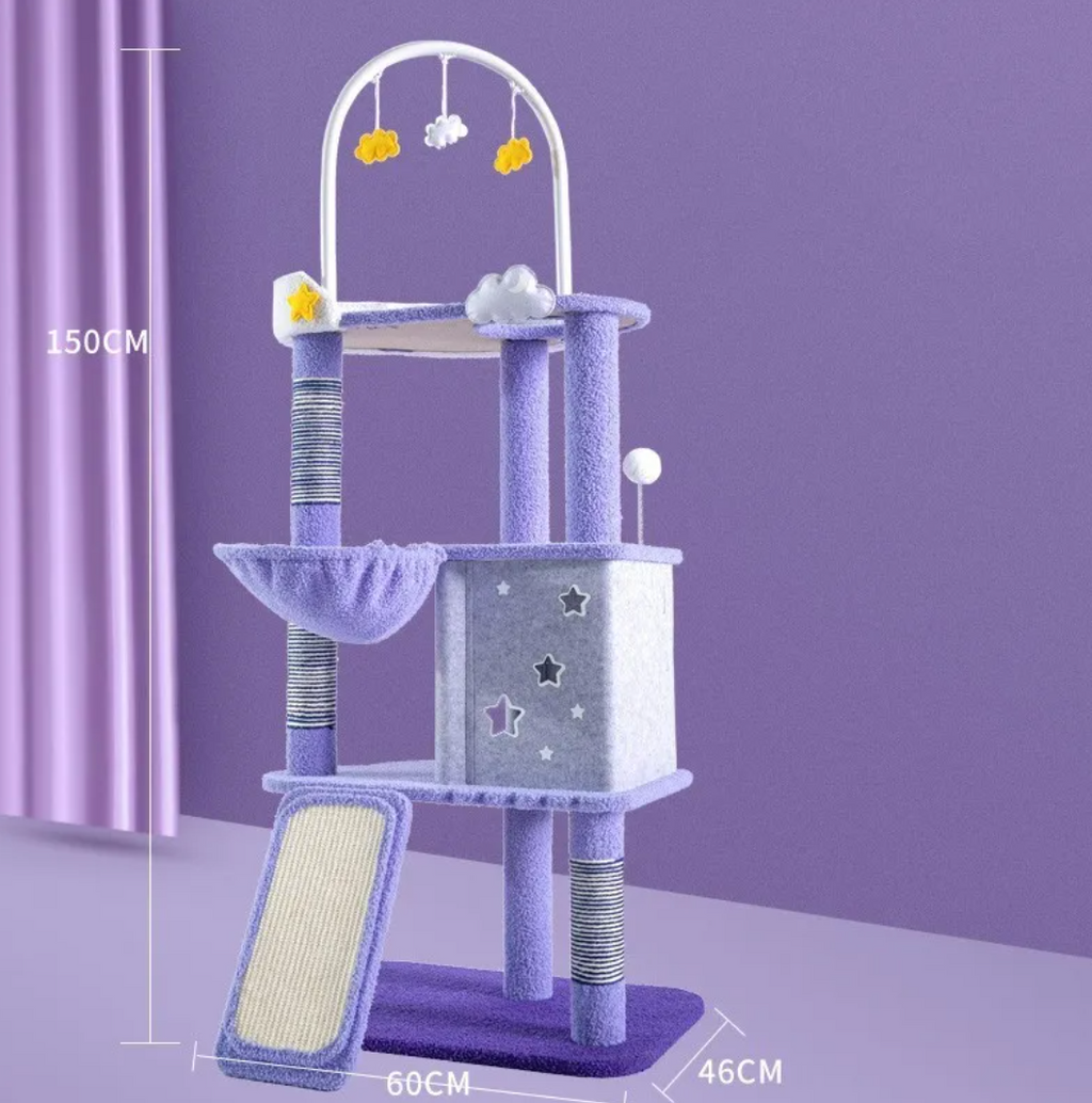 The Feline Palace — Luxury Multi-Tier Cat Tree & Scratching Platform