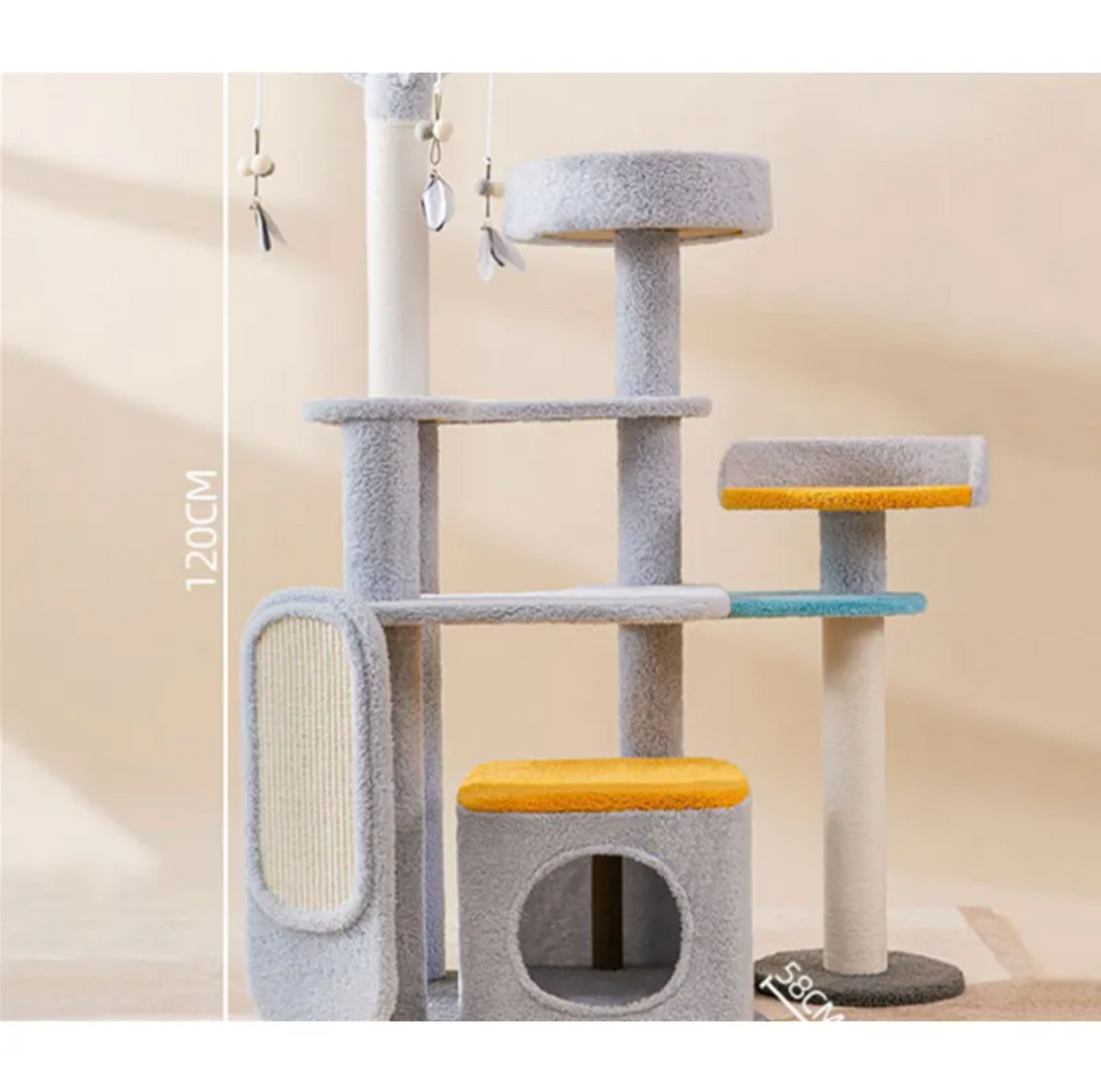 The Feline Palace — Luxury Multi-Tier Cat Tree & Scratching Platform