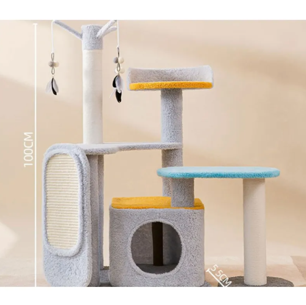 The Feline Palace — Luxury Multi-Tier Cat Tree & Scratching Platform