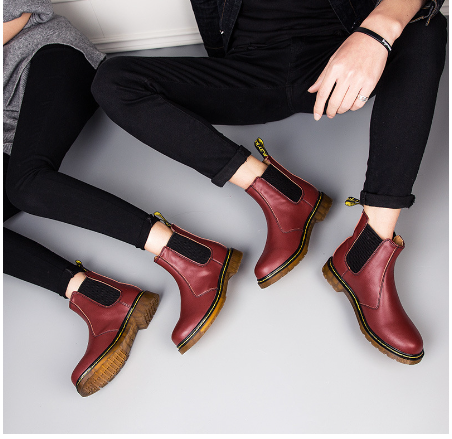 The Heritage Martin Boot — Cowhide Leather, Block Heel