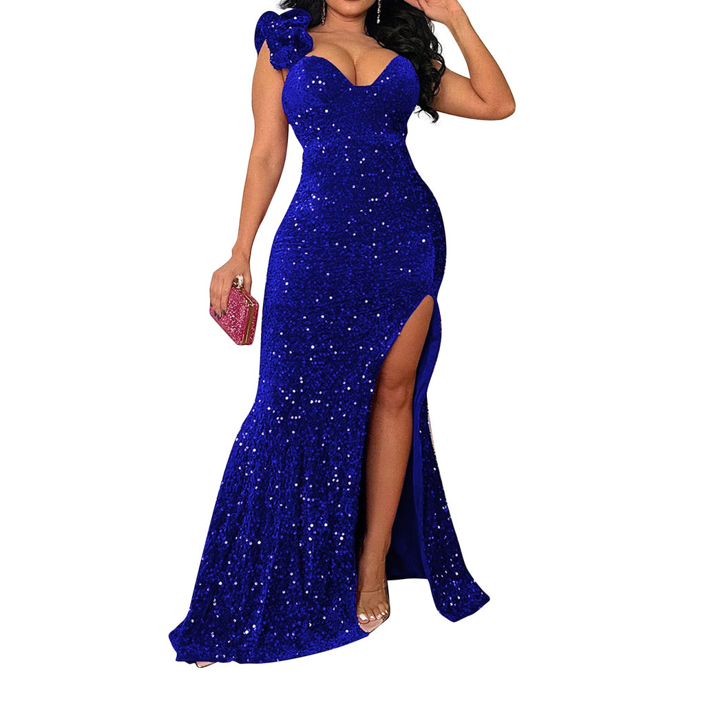 Royal Blue Sequin Mermaid Gown