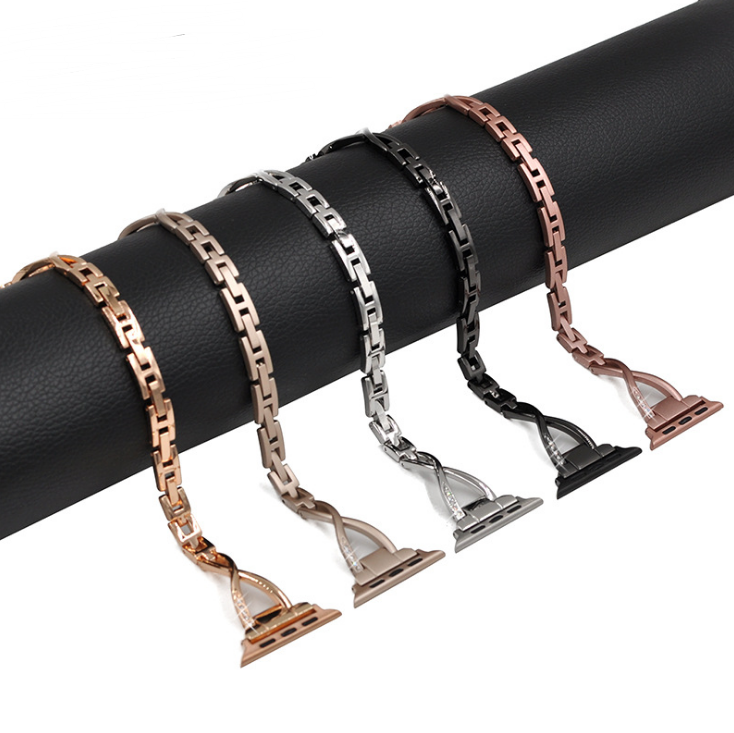 The Diamond Link Band — X-Type Stainless Steel Apple Watch Band