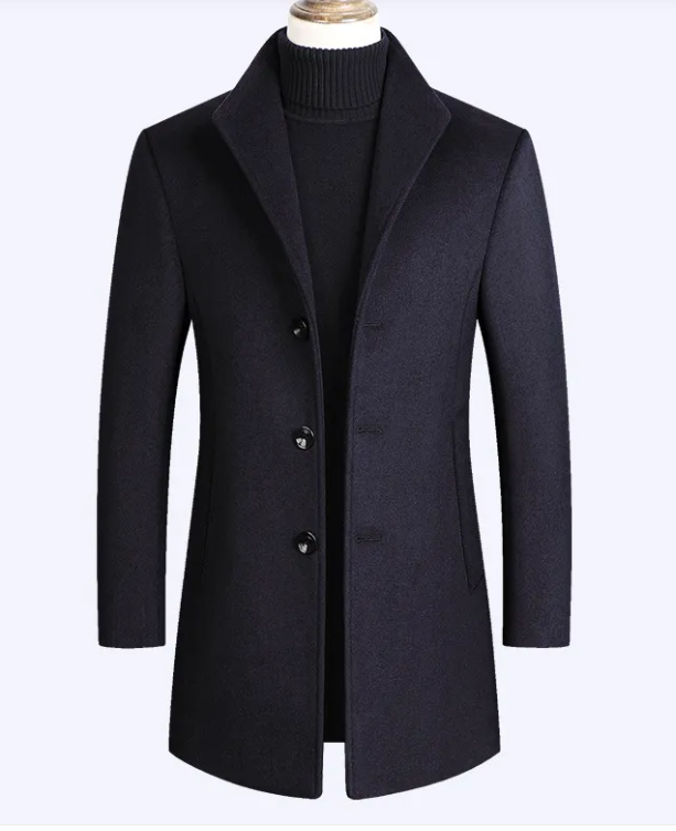 The Refined Wool Overcoat — Slim-Fit Luxury Outerwear for Men