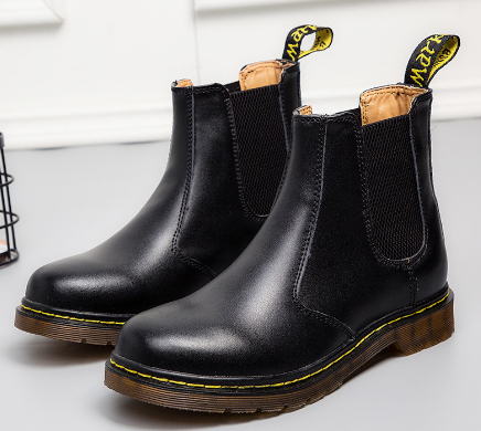 The Heritage Martin Boot — Cowhide Leather, Block Heel
