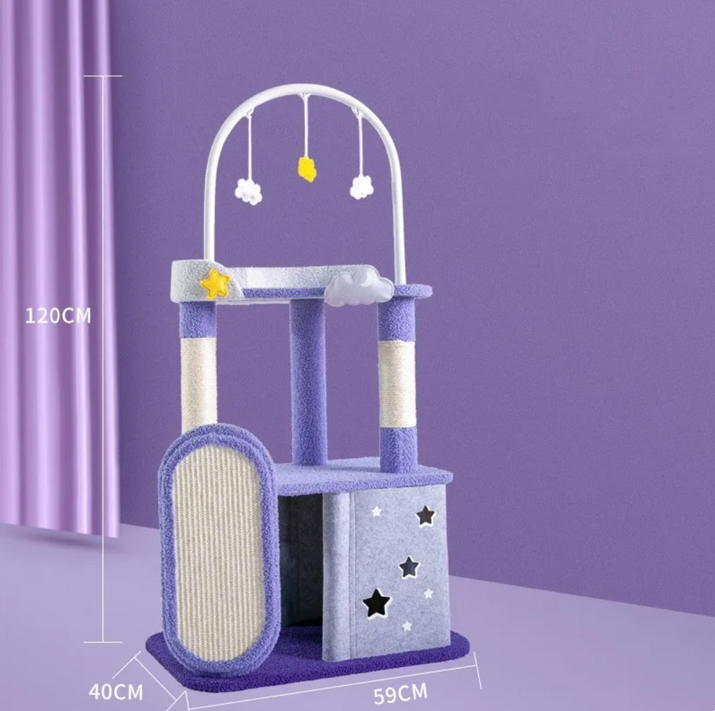 The Feline Palace — Luxury Multi-Tier Cat Tree & Scratching Platform