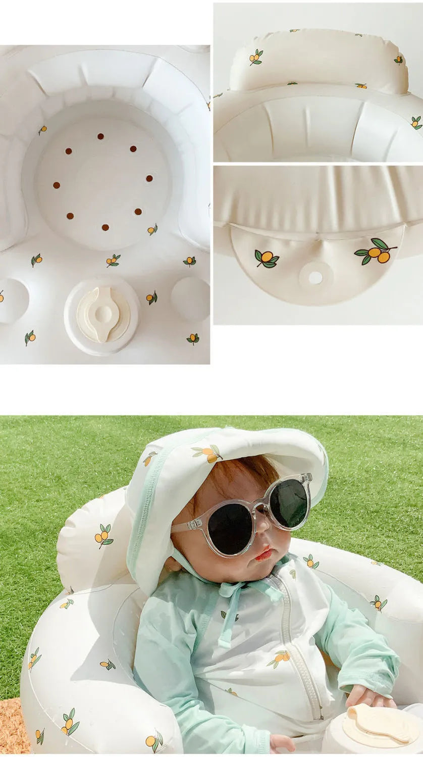 The Cloud Seat — Inflatable Baby Chair for Dining & Bath