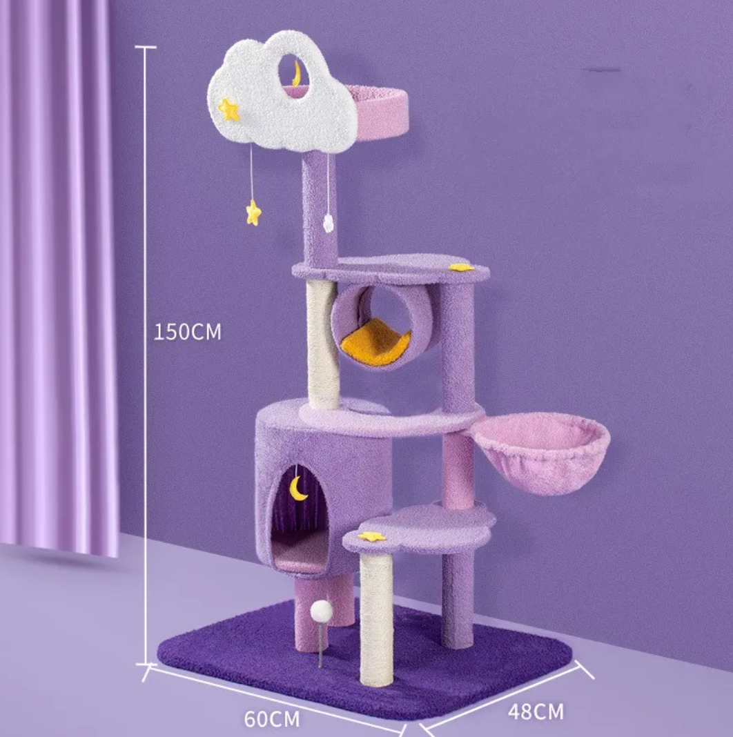 The Feline Palace — Luxury Multi-Tier Cat Tree & Scratching Platform