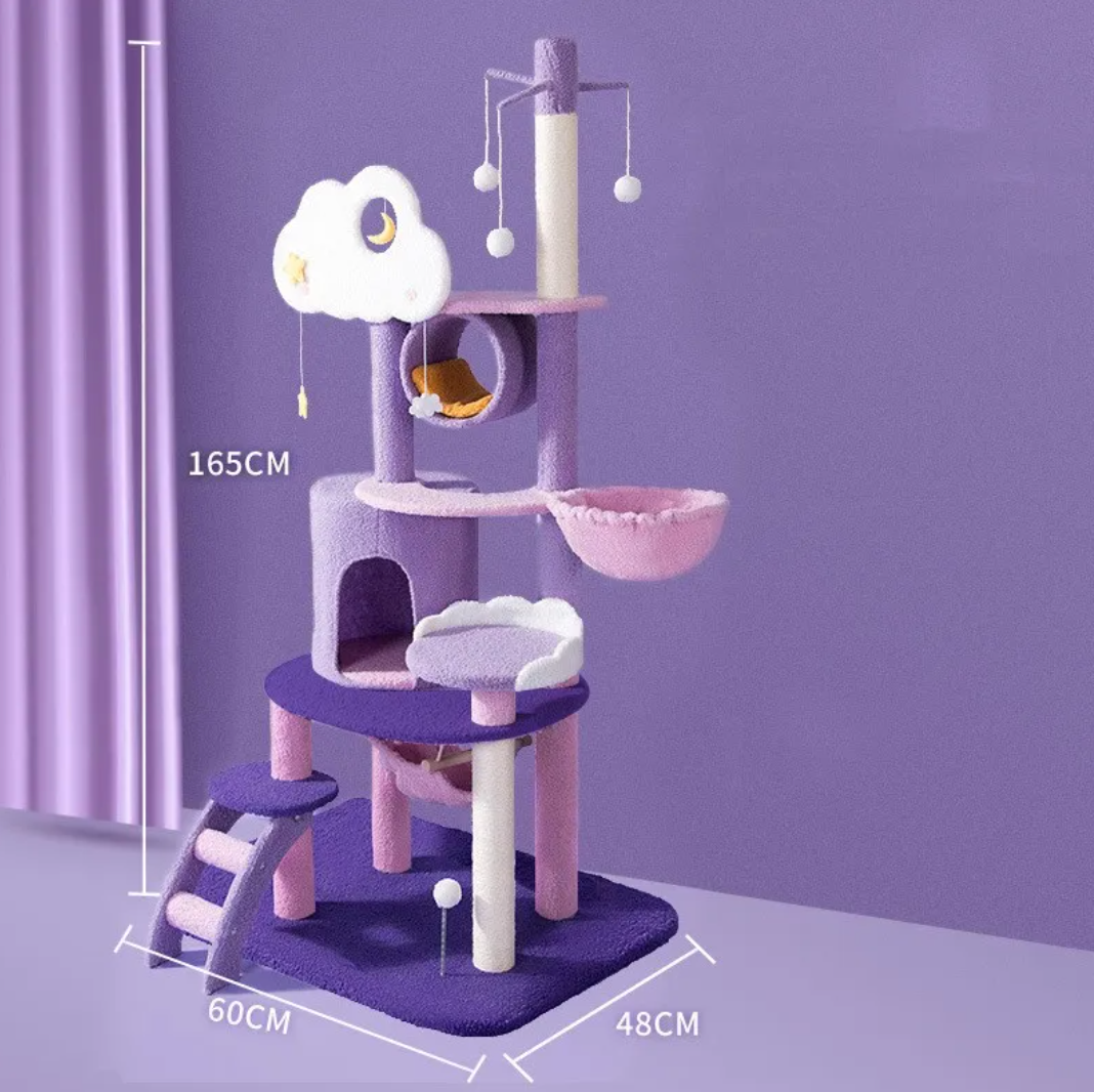 The Feline Palace — Luxury Multi-Tier Cat Tree & Scratching Platform