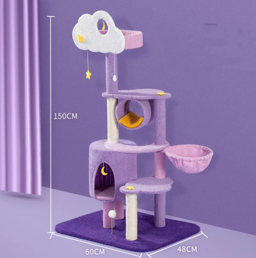 The Feline Palace — Luxury Multi-Tier Cat Tree & Scratching Platform