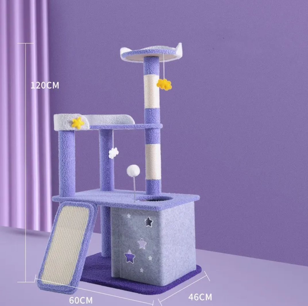The Feline Palace — Luxury Multi-Tier Cat Tree & Scratching Platform