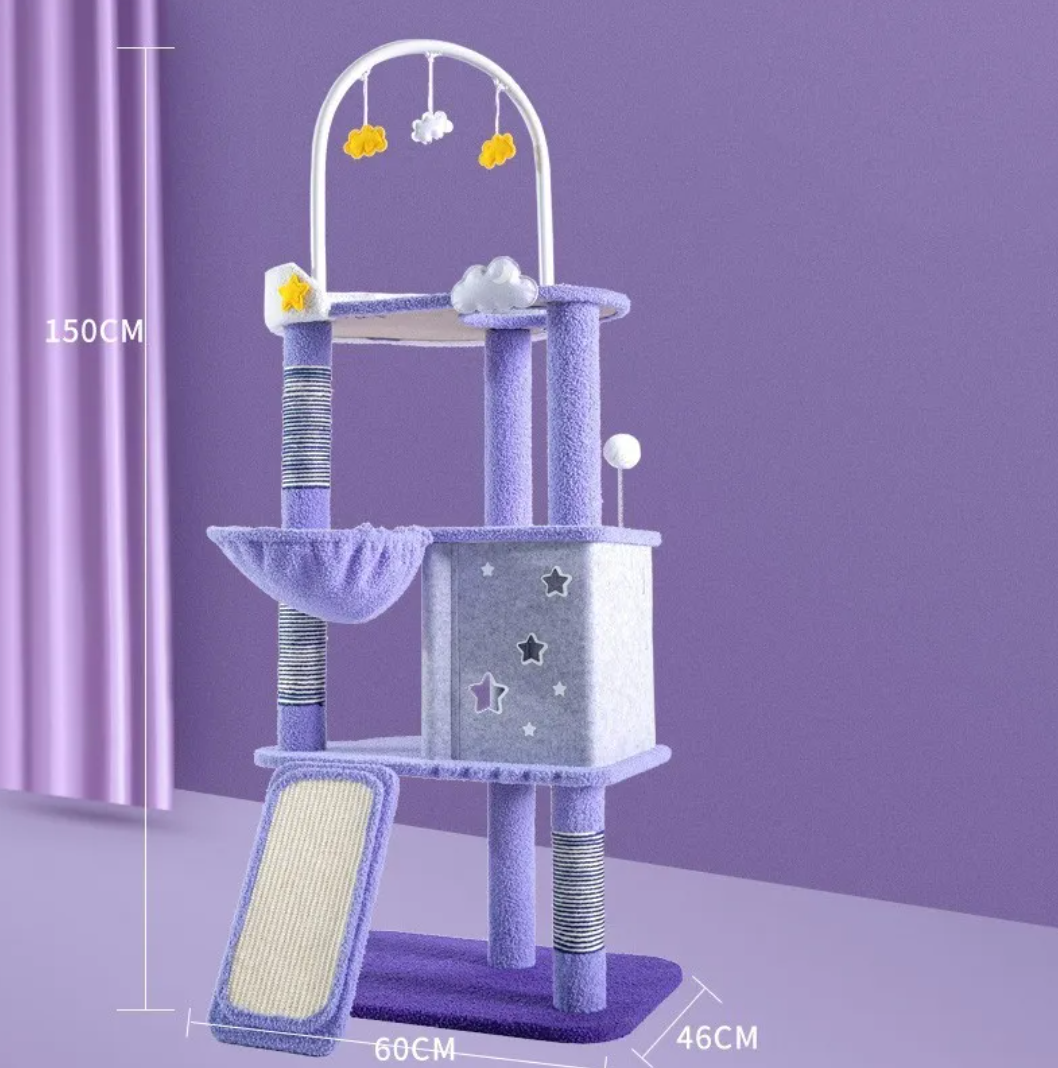 The Feline Palace — Luxury Multi-Tier Cat Tree & Scratching Platform