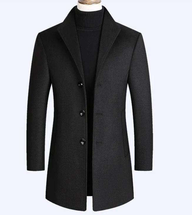 The Refined Wool Overcoat — Slim-Fit Luxury Outerwear for Men