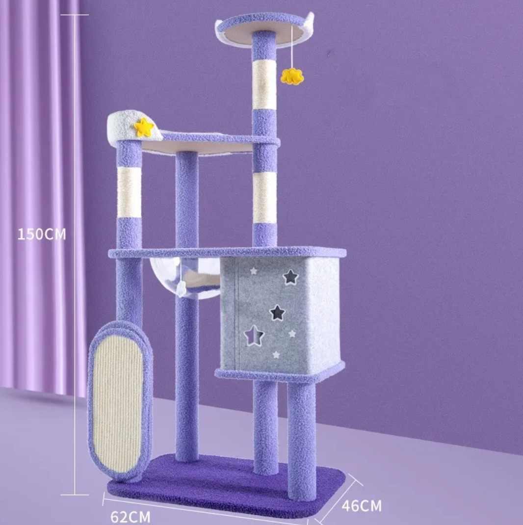 The Feline Palace — Luxury Multi-Tier Cat Tree & Scratching Platform