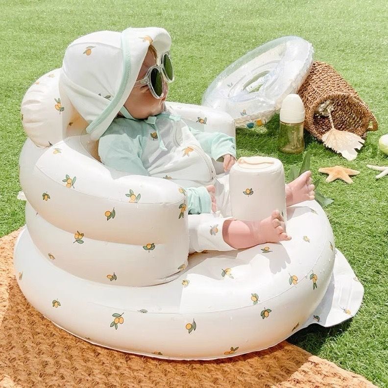 The Cloud Seat — Inflatable Baby Chair for Dining & Bath
