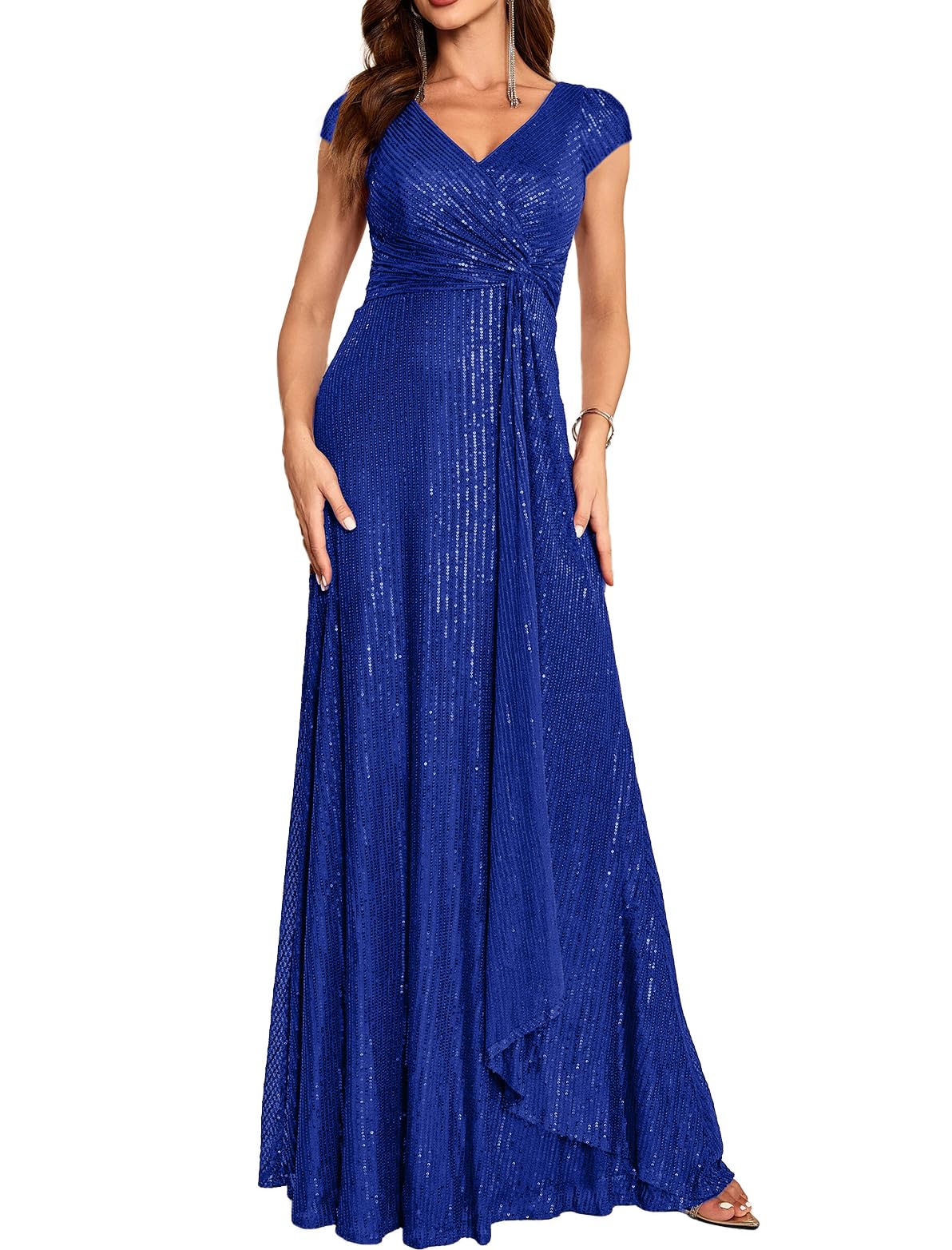 Royal Blue Sequin Evening Gown