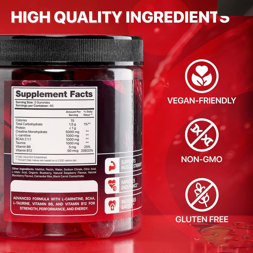 Muscle Boost Gummies — Creatine & Vitamin Performance Chews