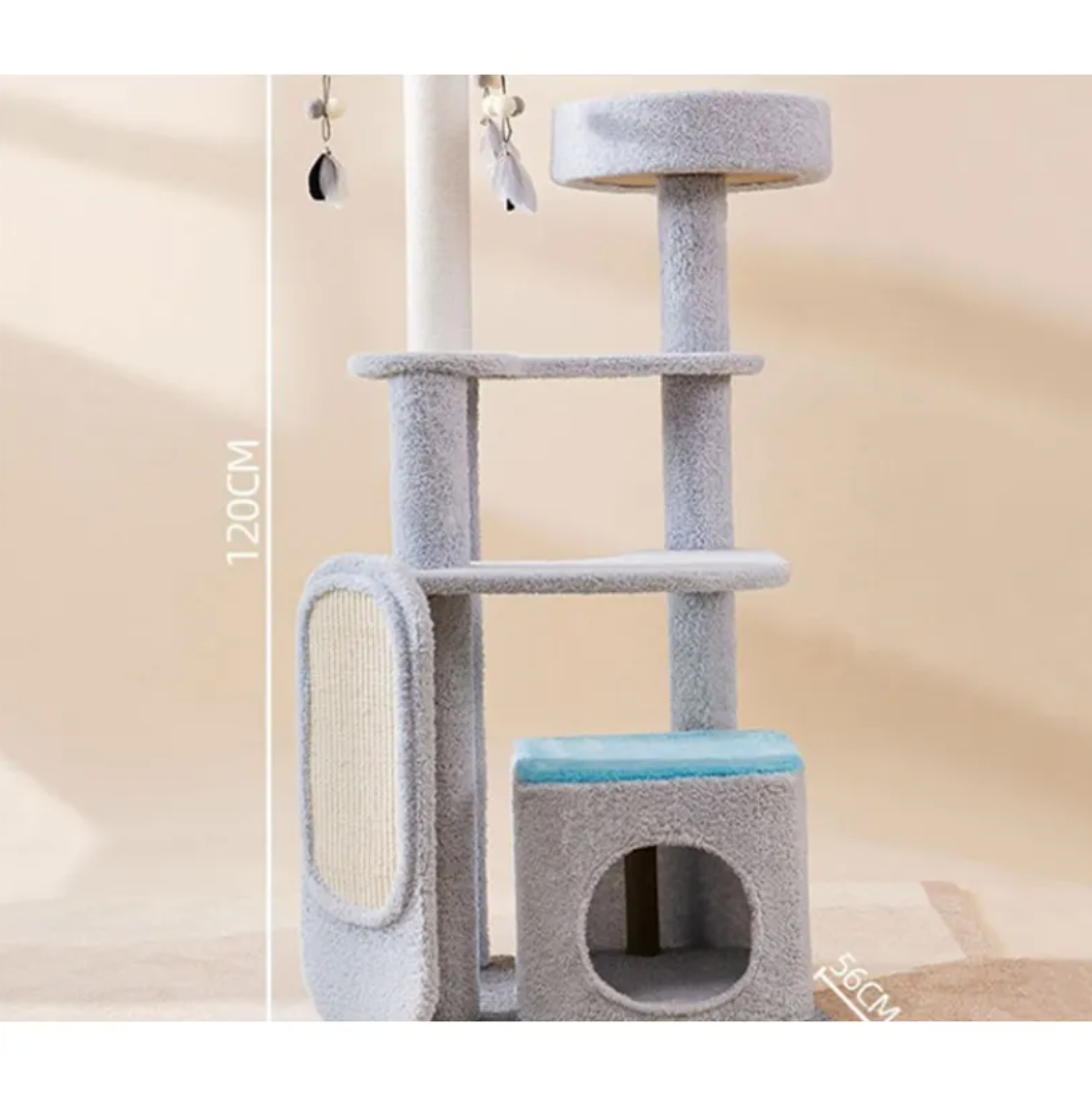 The Feline Palace — Luxury Multi-Tier Cat Tree & Scratching Platform
