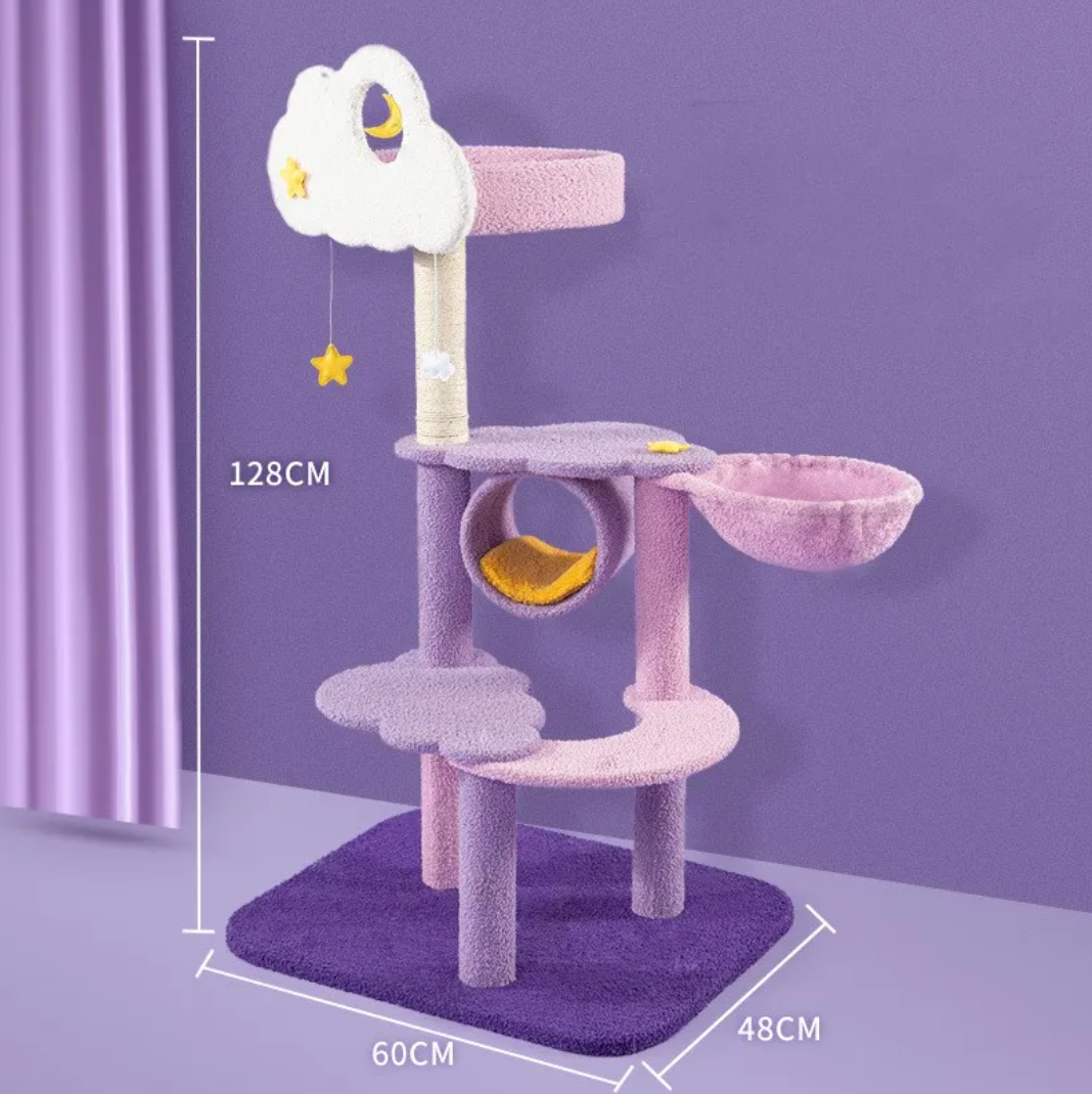 The Feline Palace — Luxury Multi-Tier Cat Tree & Scratching Platform