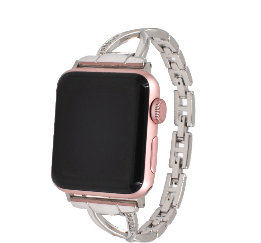 The Diamond Link Band — X-Type Stainless Steel Apple Watch Band